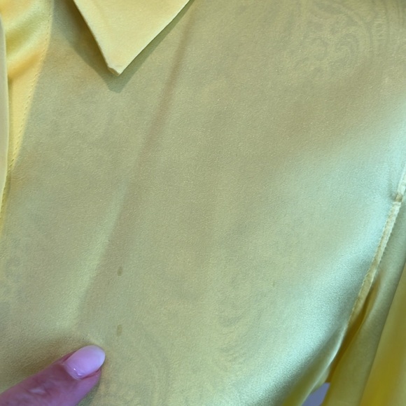 Antonio Melani Women’s Canary Yellow Silk Blouse Size Small - Picture 7 of 7
